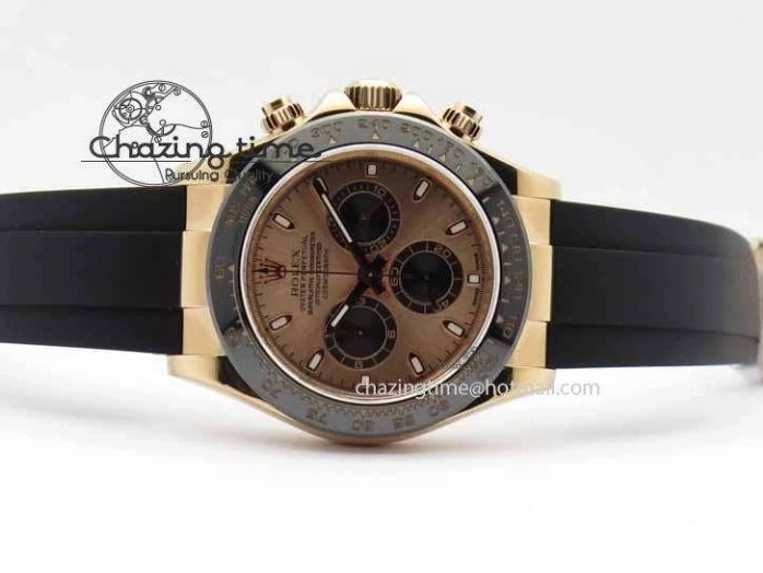0417 RelaxedFit Daytona 116515 Noob 1:1 Best Edition Rose Gold Dial On Black Rubber Strap A7750(Free Extra Strap) 3740